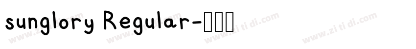 sunglory Regular字体转换